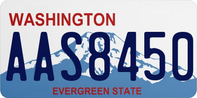 WA license plate AAS8450