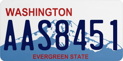 WA license plate AAS8451