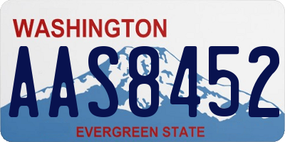 WA license plate AAS8452