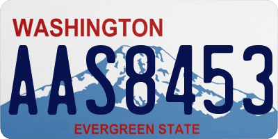 WA license plate AAS8453