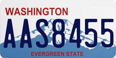 WA license plate AAS8455