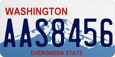 WA license plate AAS8456