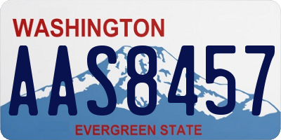 WA license plate AAS8457