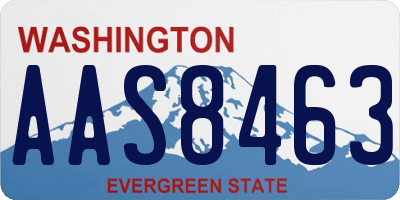 WA license plate AAS8463