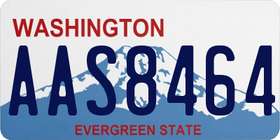 WA license plate AAS8464
