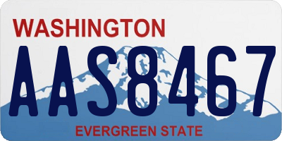 WA license plate AAS8467