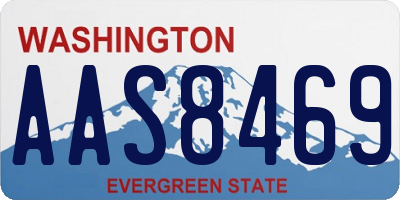 WA license plate AAS8469