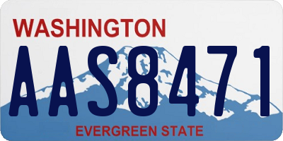 WA license plate AAS8471