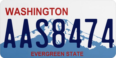 WA license plate AAS8474
