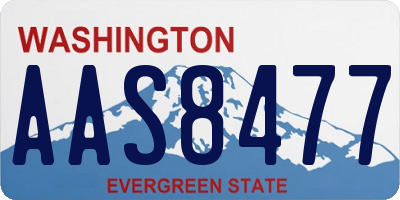 WA license plate AAS8477