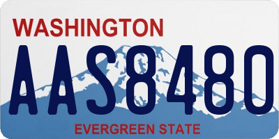 WA license plate AAS8480