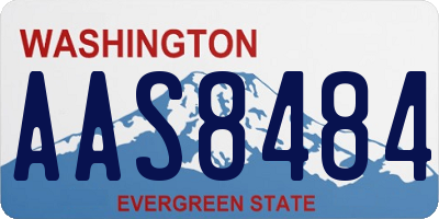WA license plate AAS8484