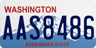 WA license plate AAS8486