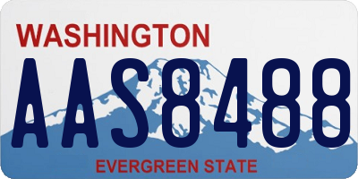 WA license plate AAS8488