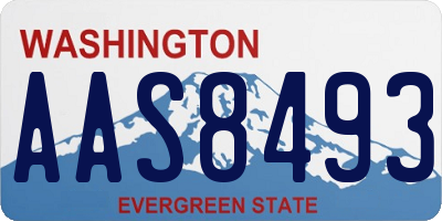 WA license plate AAS8493