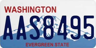 WA license plate AAS8495