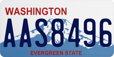 WA license plate AAS8496