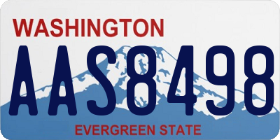 WA license plate AAS8498