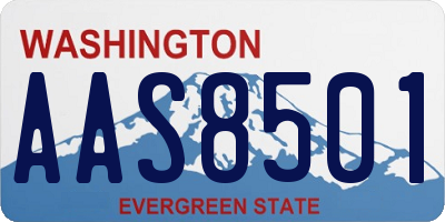 WA license plate AAS8501