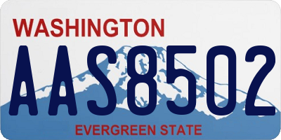 WA license plate AAS8502