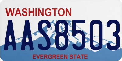 WA license plate AAS8503