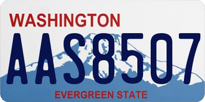 WA license plate AAS8507