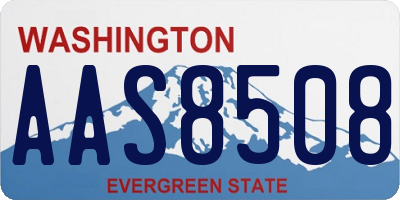 WA license plate AAS8508