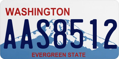 WA license plate AAS8512