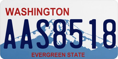 WA license plate AAS8518