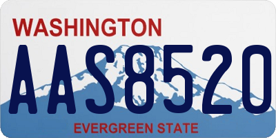WA license plate AAS8520