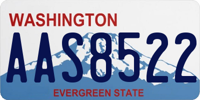 WA license plate AAS8522