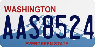 WA license plate AAS8524