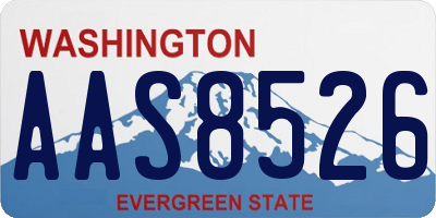 WA license plate AAS8526