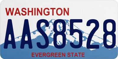 WA license plate AAS8528