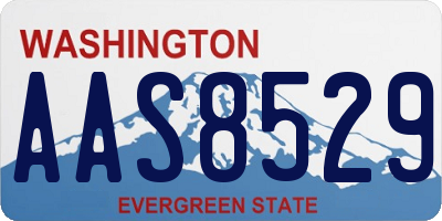 WA license plate AAS8529