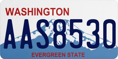 WA license plate AAS8530