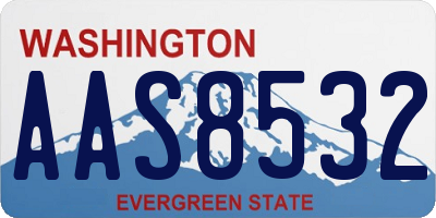 WA license plate AAS8532