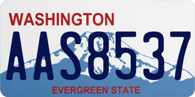 WA license plate AAS8537
