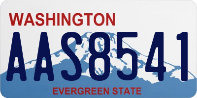 WA license plate AAS8541