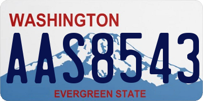 WA license plate AAS8543