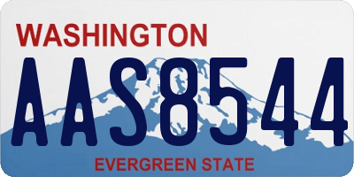 WA license plate AAS8544