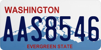 WA license plate AAS8546