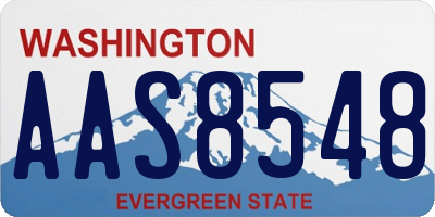 WA license plate AAS8548
