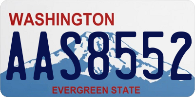 WA license plate AAS8552