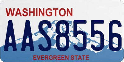WA license plate AAS8556