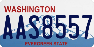 WA license plate AAS8557