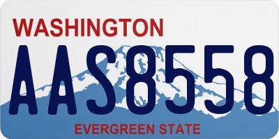 WA license plate AAS8558
