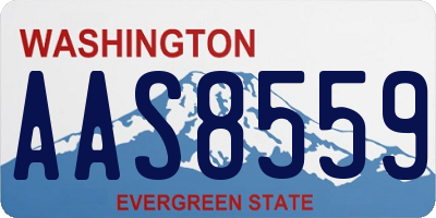 WA license plate AAS8559