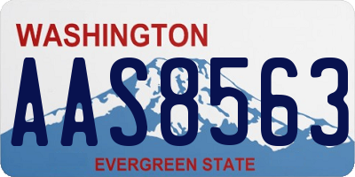 WA license plate AAS8563