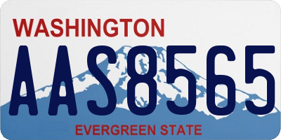 WA license plate AAS8565